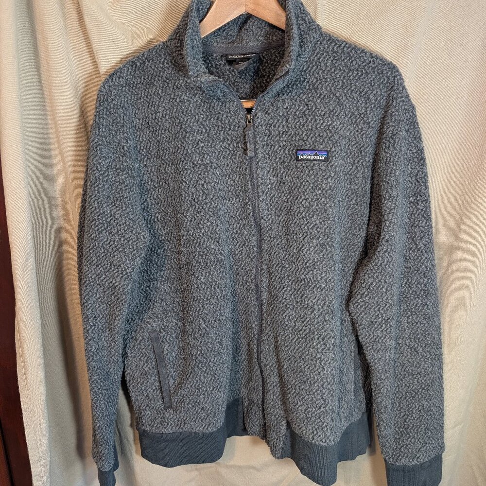 Patagonia Woolyester Gray Full-Zip Jacket - Men L